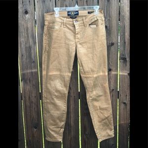 Metallic skinny jeans